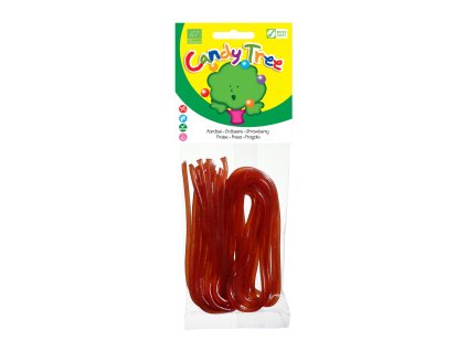 Strawberry flavoured strings 75 g BIO CANDY TREE