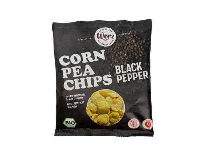 Werz Erbsen-Mais-Chips mit Pfeffer 70 g bio