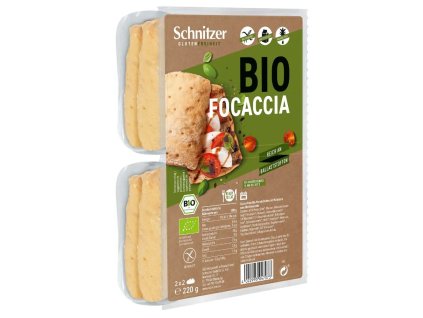 Glutenfreie Focaccia 220 g BIO SCHNITZER