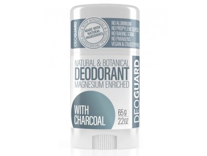 Natural solid deodorant-Unscented with activated carbon 65g DEOGUARD