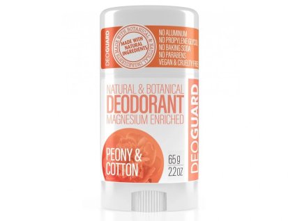 Natural solid deodorant - Peony and cotton flower 65g DEOGUARD