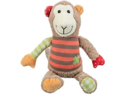 Monkey - patched monkey, 38 cm, plush toy with sound