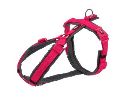 PREMIUM trekingový postroj, fuchsia/grafit (Velikost postroje PREMIUM trekingový XS:hruď:32-38cm/13mm)
