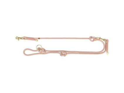 Soft Rope predlžovací okrúhle tkané vodítko, ružová / svetlo ružová