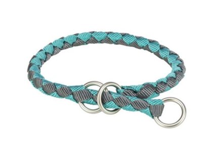 Obojek CAVO kulatý polostahovací, aqua/grafit (Velikost obojku CAVO L: 47-55cm/ ø18mm)