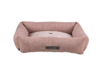 Pelech VIVIANA obdélníkový s polštářovým okrajem, sametová tkanina, antická růžová (Velikost obdélníkového pelechu VIVIANA 100 x 70 cm)