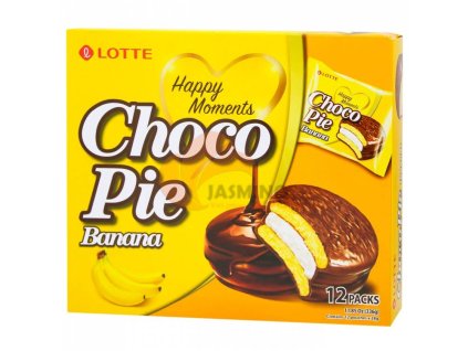 LOTTE Chocopie cu aromă de banane 384g
