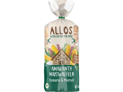 Allos Corn waffles with amaranth, rosemary, sea salt 100 g organic