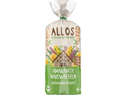 Allos Wafle kukurydziane z amarantusem włoskie zioła 100 g ekologiczne