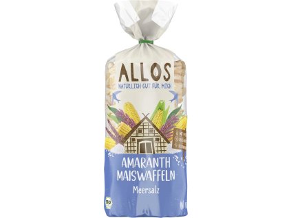 Allos Corn waffles with amaranth sea salt 100 g organic