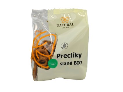 Słone precle organiczne bezglutenowe - Naturalne 80g