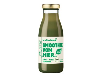 kraftschluck Smoothie spanac mentă rubarbă 250 ml organic