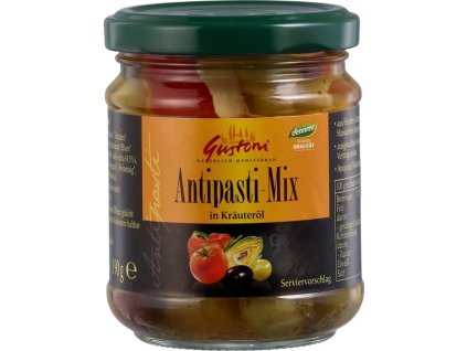 51459 gustoni zeleninovy mix v bylinkovem oleji 190 g bio