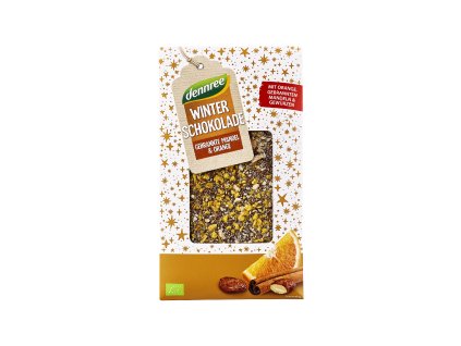 Čokoláda pomaranč a mandle 100 g BIO DENNREE