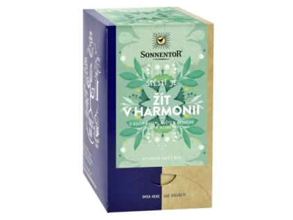 Ceai, din două bucăți. Fericirea înseamnă a trăi în armonie. 27g BIO SONNENTOR
