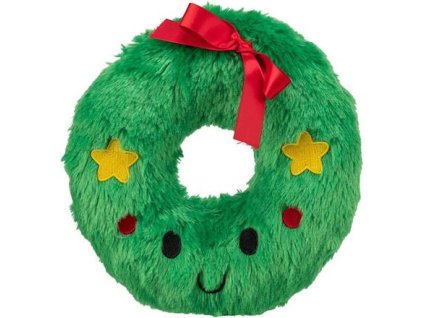 Xmas Wreath - Christmas wreath, plush toy for dogs, 22 cm