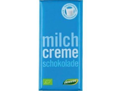 Dennree Ciocolata cu lapte cu umplutura de crema 100 g organic
