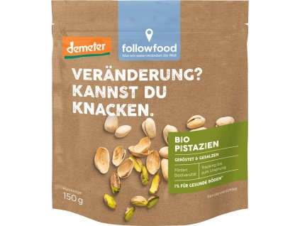 Followfood Roasted salted pistachios 150 g organic