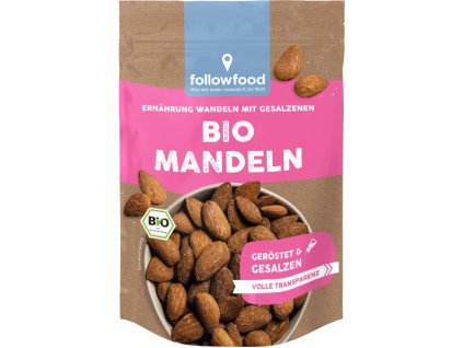 Followfood Geröstete und gesalzene Mandeln 150 g Bio