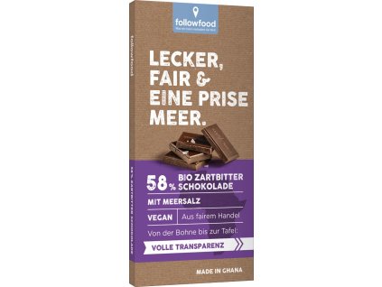 Followfood Zartbitterschokolade mit Meersalz 80 g bio