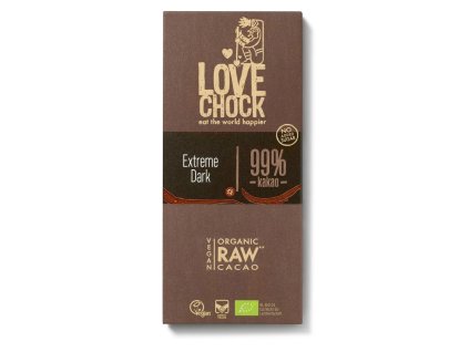 Lovechock Raw čokoláda super hořká 99% 70 g bio