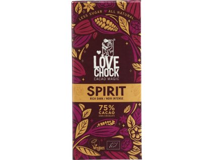 Lovechock étcsokoládé 75% 70 g bio