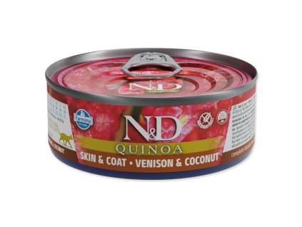 Konserwa N&D Cat Quinoa z jelenia i kokosa 0g