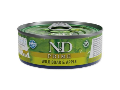 Conserve N&D Cat Prime Mistret și măr 70g