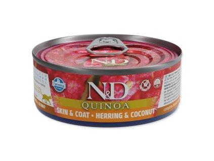 Canned N&D Cat Quinoa Herring & Coconut 80g