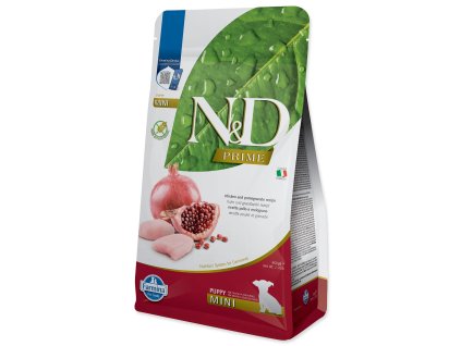 N&D Puppy Prime Mini Pui și Rodie 0,8 kg