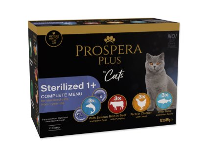 Prospera Plus Sterilized 1+ pouch, 12x 85g