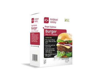 Instantní směs na burgery z royal quinoy bez lepku - VEGAN - Andean Valley 375g