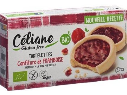 Céline tartlets with raspberry filling 130g organic