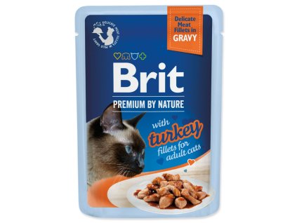 Kapsička Brit Premium by Nature morčacie filety v omáčke 85g