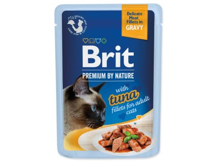 Kapsička Brit Premium by Nature tuniak filety v omáčke 85g