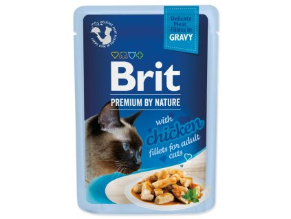 Kapsička Brit Premium by Nature kuracie filety v omáčke 85g