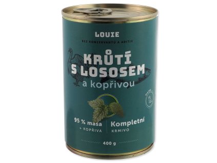 Conserve de curcan LOUIE cu somon si urzica 400g