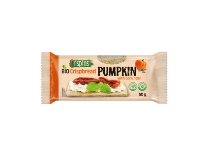 Paine de dovleac cu coriandru Crispins 50 g BIO EXTRUDO