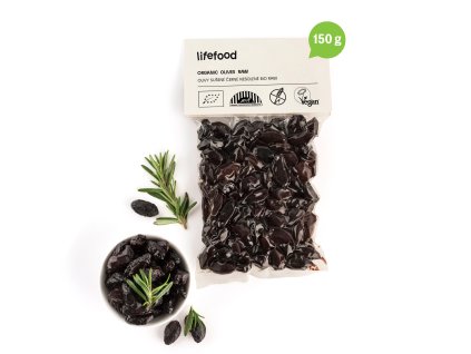 Botija fekete olajbogyó mag nélkül szárítva nyersen 150 g BIO LIFEFOOD