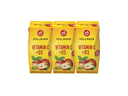 Apfelnektar mit Vitamin C und D3 3x200 ml HOLLINGER