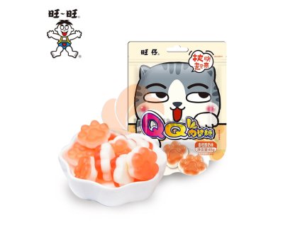WANT WANT Pomarančový jogurt jemný cukrík Cat's Claw 45g