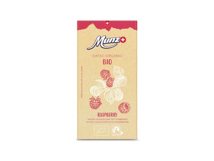 Munz fehér csokoládé málna 100 g bio