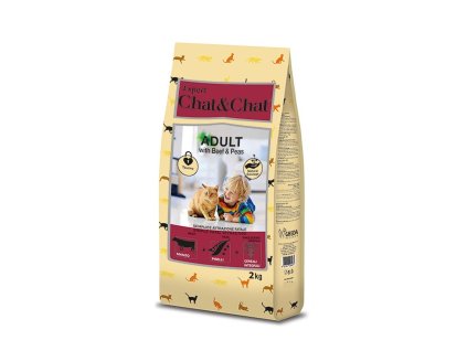 Chat & Chat Expert Adult Carne de vita si mazare 2 kg