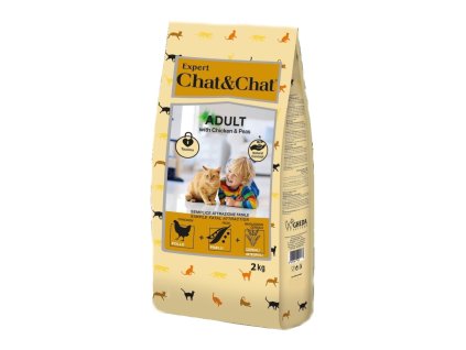 Chat & Chat Expert Adult Kurczak i Groch 2 kg
