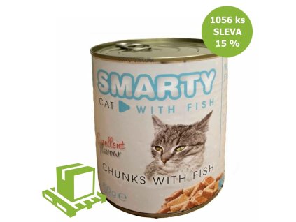 Bucăți de pește pisica SMARTY, la conserva 810 g (palet 1056 buc) REDUCERE 15%