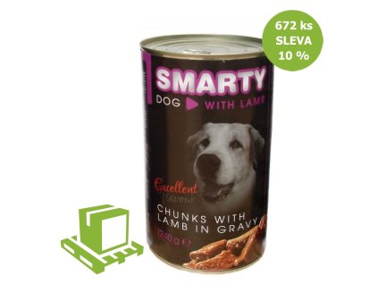 SMARTY Dog Kalbfleischstücke, Dose 1240 g (Palette 672 Stück) RABATT 10%
