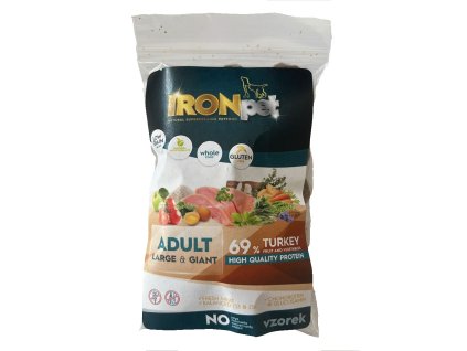 Probă IRONpet Dog Adult Curcan mare și gigant (Turcia) 70 g