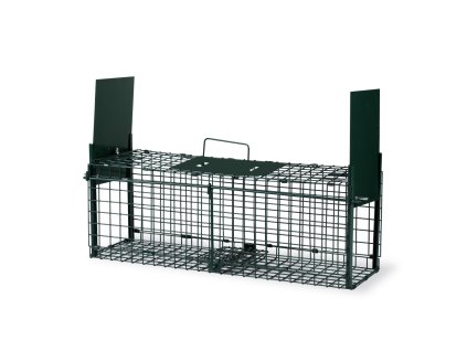 Folding trap with 2 doors