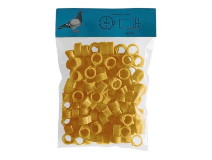 Pigeon lock rings 8 mm, yellow (100 pcs) DISCOUNT 15%