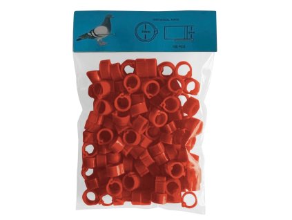 Taubensicherungsringe 8 mm, rot (100 Stück) RABATT 15%